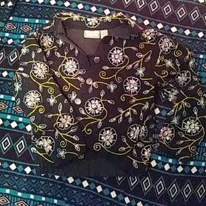 Petite floral dress blazer